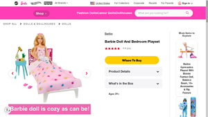 Mattel - Barbie Doll Bedroom Set