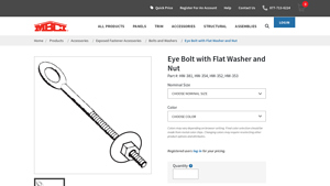 MBCI - Eye Bolt with Flat Washer and Nut