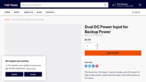 Poetexas - Dual DC Power Input for Backup Power