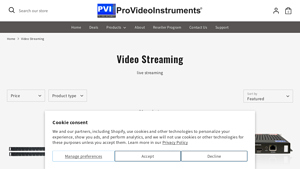 Provideo Instruments - Key Video Streaming Products