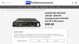 Provideo - VeCASTER PRO H264/HEVC/SRT/NDI Encoder
