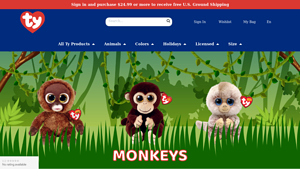 Ty - Plush Monkey Stuffed Animals