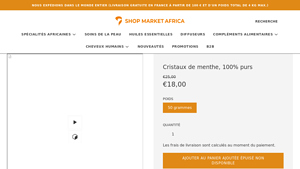 Shop Market Africa - Cristaux de Menthe 100% Purs