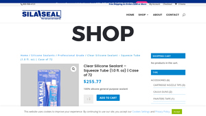 SILA-SEAL - Clear Silicone Sealant Squeeze Tube