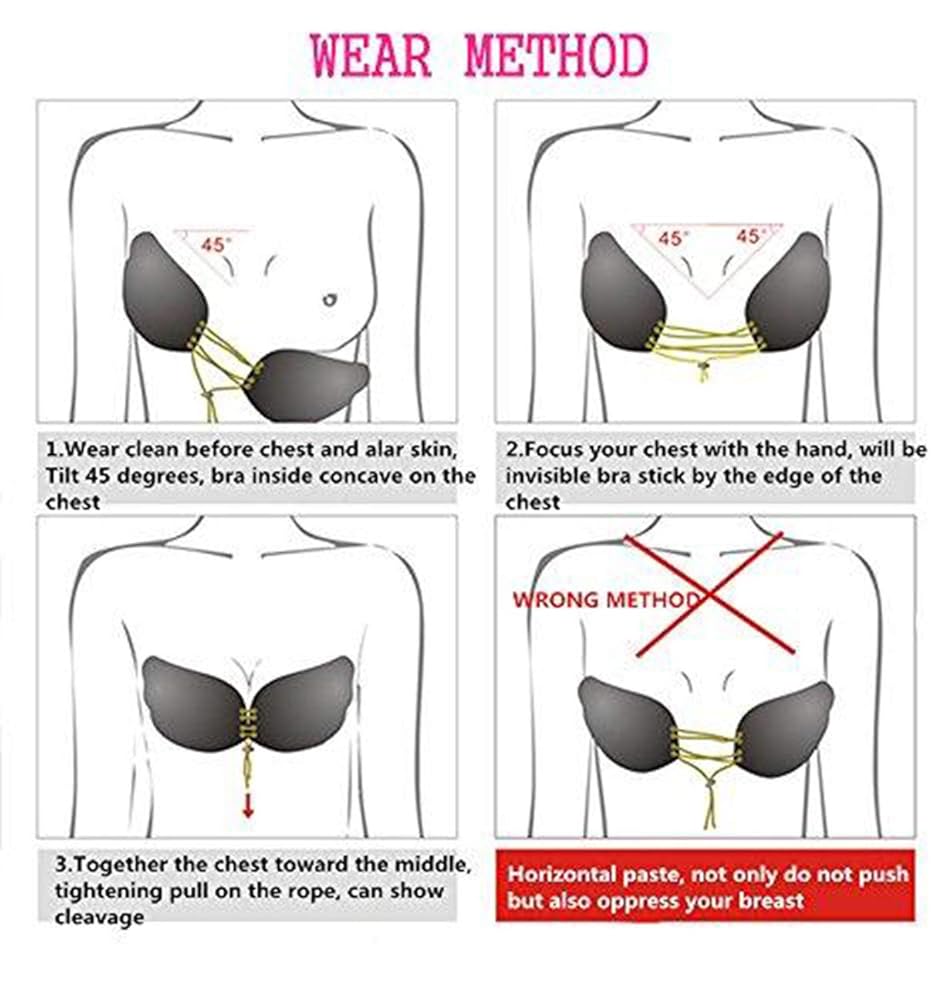 An application scenario or product detail of silicone breast skincare invisible strapless bra - breathable - Image 13