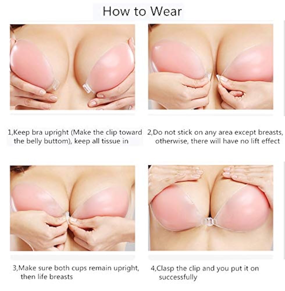 An application scenario or product detail of silicone breast skincare invisible strapless bra - breathable - Image 17