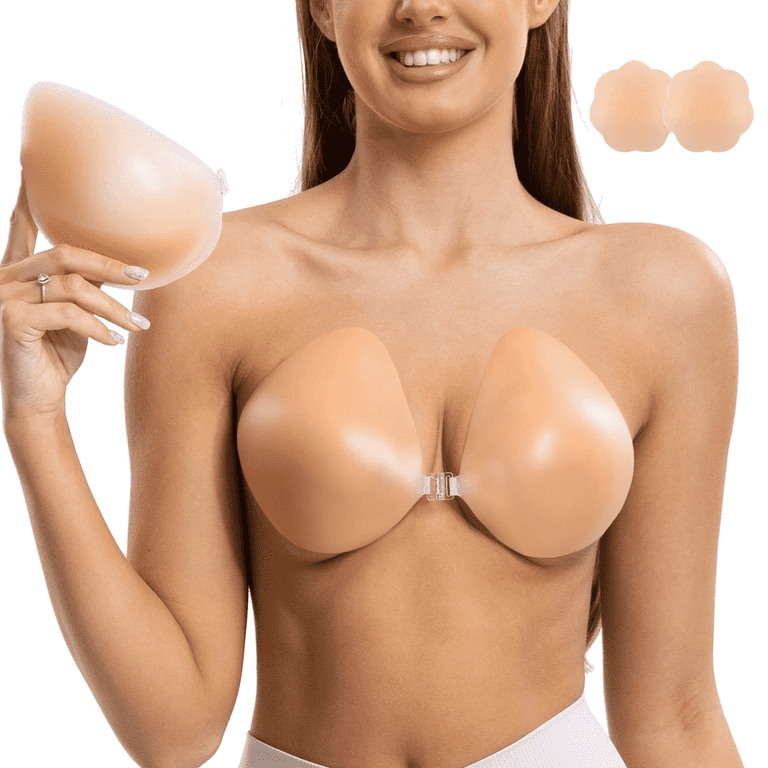 An application scenario or product detail of silicone breast skincare invisible strapless bra - breathable - Image 18