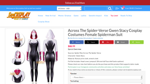 SimCosplay - Across The Spider-Verse Gwen Stacy Cosplay Costume