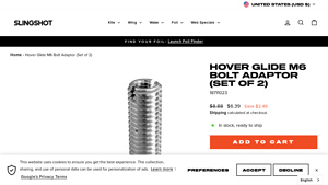 Slingshot Sports - Hover Glide M6 Bolt Adaptor