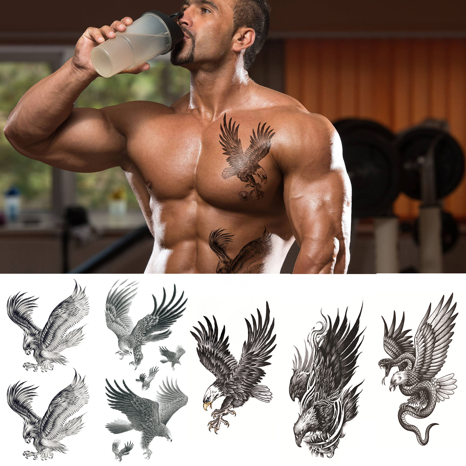 An application scenario or product detail of small chest tattoos for men - Image 12