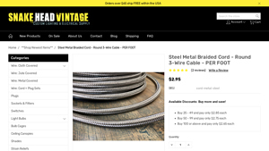 Snakehead Vintage - Steel Metal Braided Cord