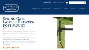 Snug Cottage - Spring Gate Latch – Between Post Mount