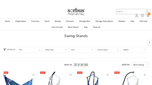 Sorbushome - Double Swing Chair with Stand