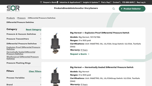 SOR Controls Group - Differential Pressure Switches
