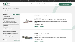SOR Controls Group - Level Switches
