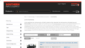 Southern Pipe - Limit Switches for Electric HVAC