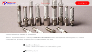 Spectro Physics - Calibrated Leak Standards