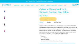 Spectrum Boutique - Colours Pleasures Silicone Dildo