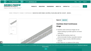 SPEP - Continuous Hinge SS61215