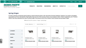 Sierra Pacific Engineering - Spring Loaded Hinges