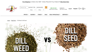 Spices Inc - Dill Weed and Dill Seed
