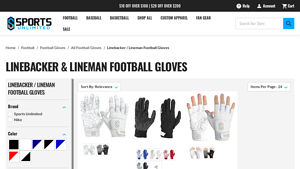 Sports Unlimited - Linebacker & Lineman Football Gloves