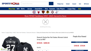 NIKE® - Giancarlo Stanton New York Yankees Alternate Limited Jersey