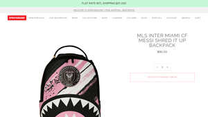 Sprayground - MLS INTER MIAMI CF MESSI SHRED IT UP BACKPACK