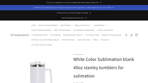 SPSUB - 40oz White Sublimation Tumblers