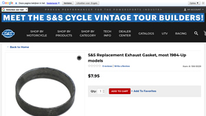 S&S - Replacement Exhaust Gasket
