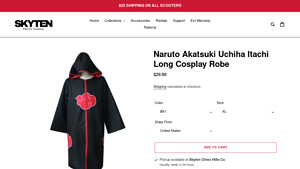 Sskyten - Naruto Akatsuki Uchiha Itachi Cosplay Robe