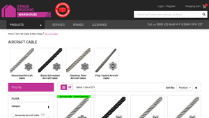 Stager Rigging Warehouse - Aircraft Cable Options