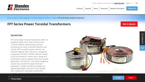 Standex Electronics - FPT Series Power Toroidal Transformers