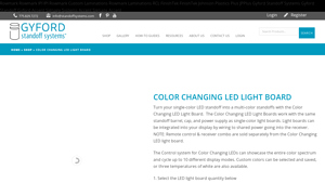 Standoff Systems - Color Changing LED Light Board
