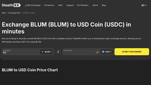 Screenshot of Instant BLUM to USDC Exchange: Convert BLUM to USD Coin