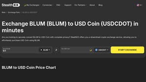 Screenshot of Instant BLUM to USDCDOT Exchange: Convert BLUM to USD Coin