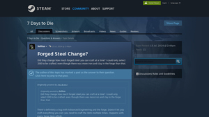 Steam Community - Forged Steel Crafting Issues