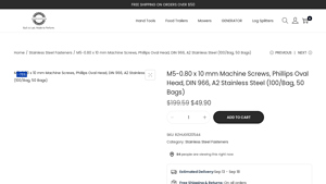 Steel Core - M5-0.80 x 10 mm Machine Screws