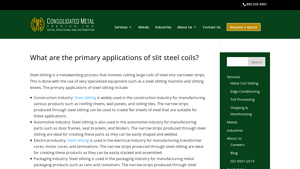 Steel Slitting - Precision Metal Cutting Solutions