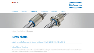 Steinmeyer - Screw Shafts for Rolled Ball Screws