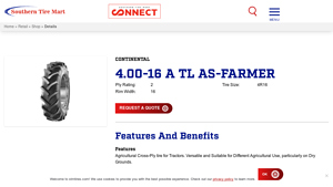 Continental - 4.00-16 A TL AS Farmer Tire