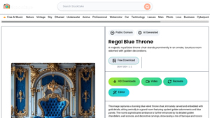 StockCake - Regal Blue Throne Image