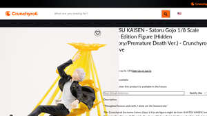 Crunchyroll - JUJUTSU KAISEN Satoru Gojo 1/8 Scale Deluxe Edition Figure