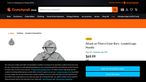 Crunchyroll - Attack on Titan x Color Bars Hoodie