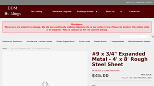 DDM Buildings - #9 x 3/4' Expanded Metal Sheet