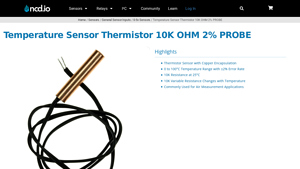 NCD - Temperature Sensor Thermistor 10K OHM