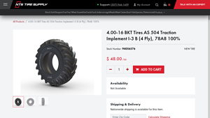 BKT Tires - AS 504 Traction Implement
