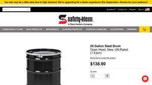 SafetyKleen - 55 Gallon Steel Drum Open Head