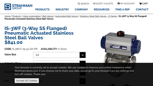 Strahman Group - IS-3WF Pneumatic Actuator Ball Valves