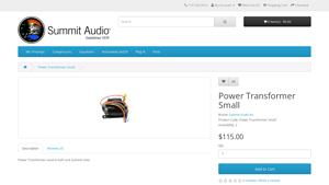 Summit Audio Inc - Power Transformer Small